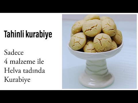 Sadece 4 malzeme ile ağızda dağılan Tahinli kurabiye/ Figen Ararat