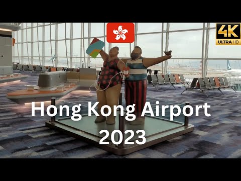 Hong Kong Airport Update 2023 Chinese Lunar New Year Walking Tour In 4k Ultra HD