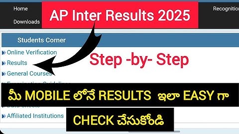 How To Check Ap Inter Results In Mobile 2025