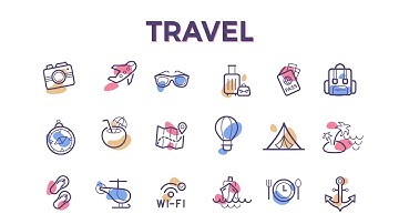 120 animated icons - After Effects Template