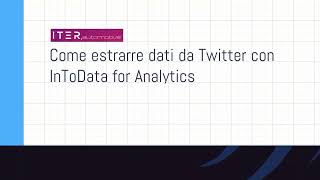 Come estrarre dati da Twitter relativi a modelli di automobili con InToData for Analytics Net Worth