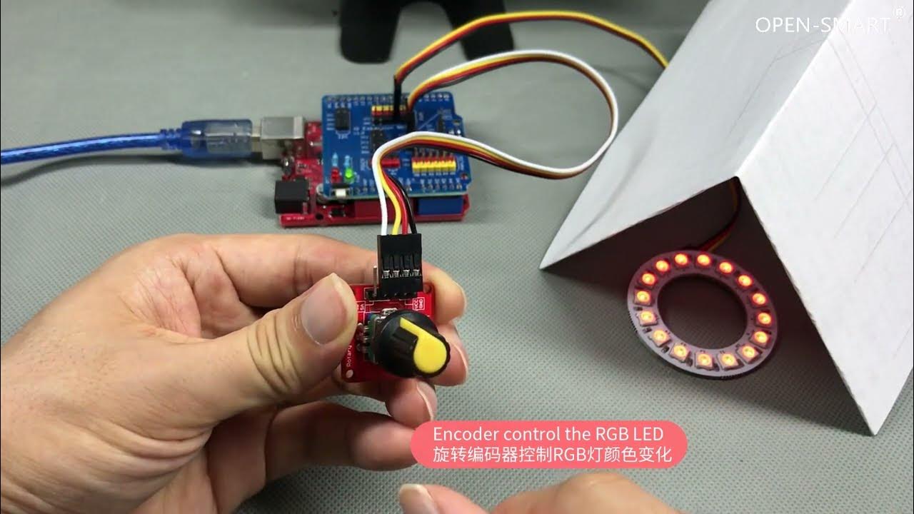 OPEN-SMART Rotary Encoder Control Neo prixels - YouTube