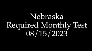 Nebraska EAS Alert: Required Monthly Test (08/15/2023) EAS #27