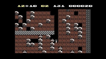 Commodore 64 - C64 - gameplay - Boulder Dash - first time playing