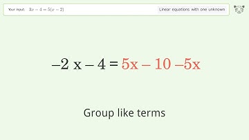 Solve 3x-4=5(x-2): Linear Equation Video Solution | Tiger Algebra