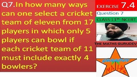 Exercise 7.4, Question 7, Class 11 NCERT, Permutations and Combinations, ex7.4 q7, q7 ex7.4