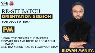 ACCA PM | How to Pass ACCA PM in 45 Days | Re-sit Orientation for Dec