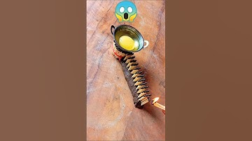 Egg Cooking with Matchsticks – Fire Experiment! 😱#shorts