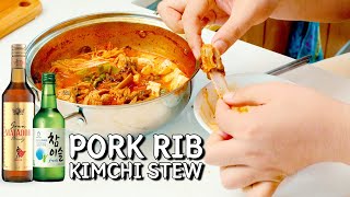 Pork Ribs Kimchi Stew / Perfect Korean Food for Your Soju