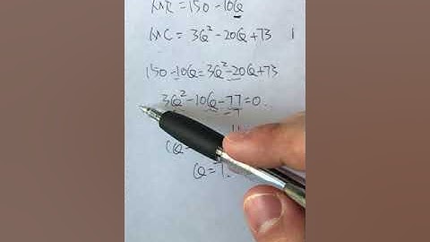 Solve for a Quadratic Equation to Find Quantity to Maximize Profit of a Company