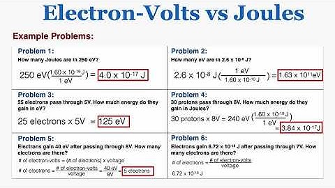 Electron-Volts vs Joules - IB Physics