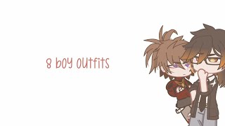 🧣 8 boy outfits (gacha club)