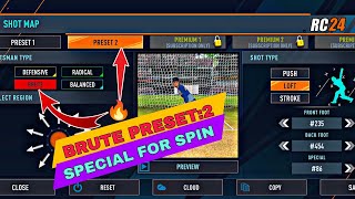 BRUTE PRESET:-2 🥳|| SPECIAL FOR SPINNER 🔥 || REAL CRICKET 24 ||