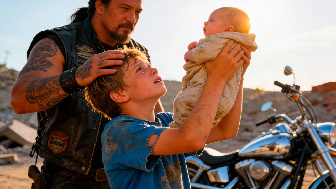 He spent 8 hours inside a collapsed building to save a baby then the biker leader did THIS in public