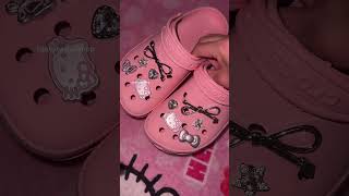 the cutest hello kitty crocs charms😍 #pink #hellokitty #crocscharms