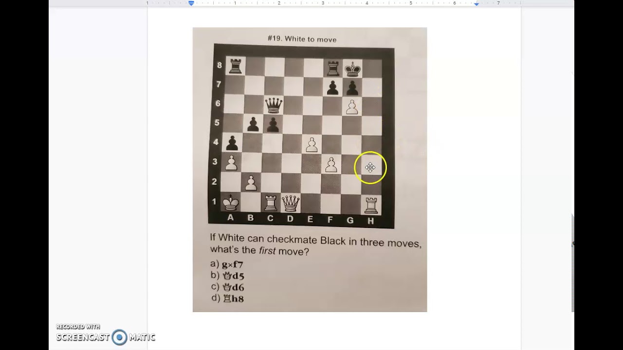 Uil chess puzzles (Practice Test)