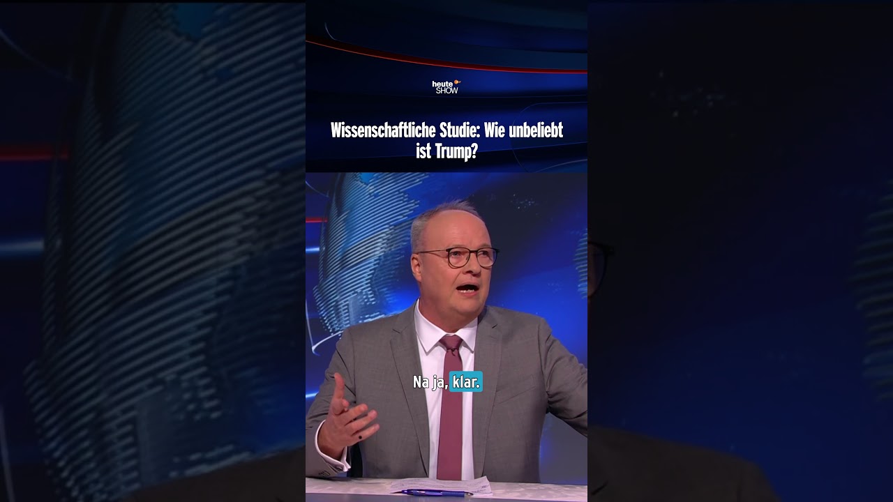 Wissenschaftliche Studie: Wie unbeliebt ist Trump? | heute-show #shorts