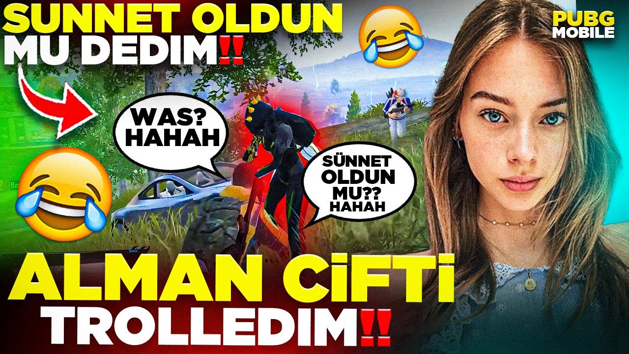 ALMAN ÇİFTİ TROLLEDİM SÜNNET OLDUN MU DEDİM!! 😂 GÜLMEKTEN YARILACASINIZ 😂 | PUBG MOBILE