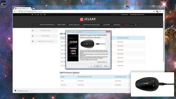 UCLEAR Firmware Update Instructions for Windows