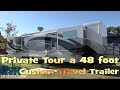 Private Tour Exterior and Systems of 48 Foot Travel Trailer By Spacecraft