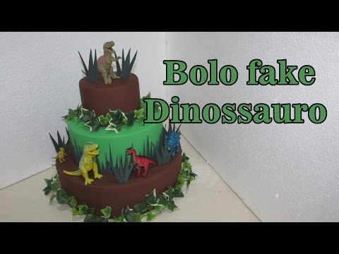 Bolo Fake Dinossauros Passo A Passo