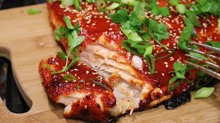 SWEET STICKY SPICY GOCHUJANG BAKED SALMON (EASY RECIPE)