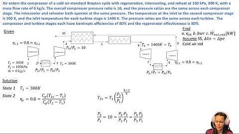 3112 1.9P Brayton with Regen, Reheat and Intercooling In Class Problem 9