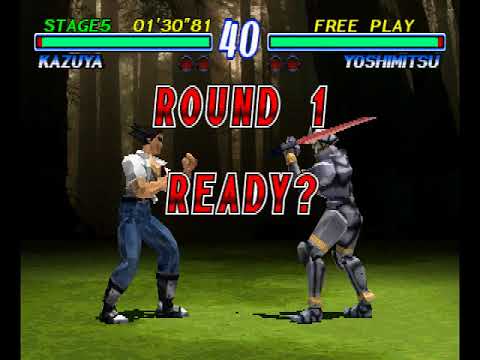 Tekken 2 ( PS1 ) - Kazuya - Arcade Mode - Original Music ( Mar 21, 2018 )