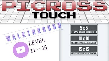 How to Picross Touch Level 11-15 Hard Difficulty | Picross Touch Walkthrough