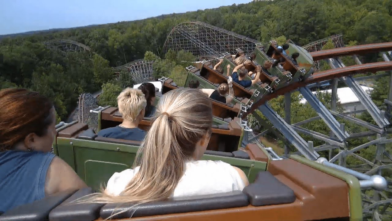 Twisted Timbers Back Row HD POV- Kings Dominion