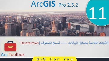 11–  الأدوات الخاصة بجداول البيانات  ----- لمسح الصفوف  | 2.5.2 Delete rows  | ArcGIS  Pro