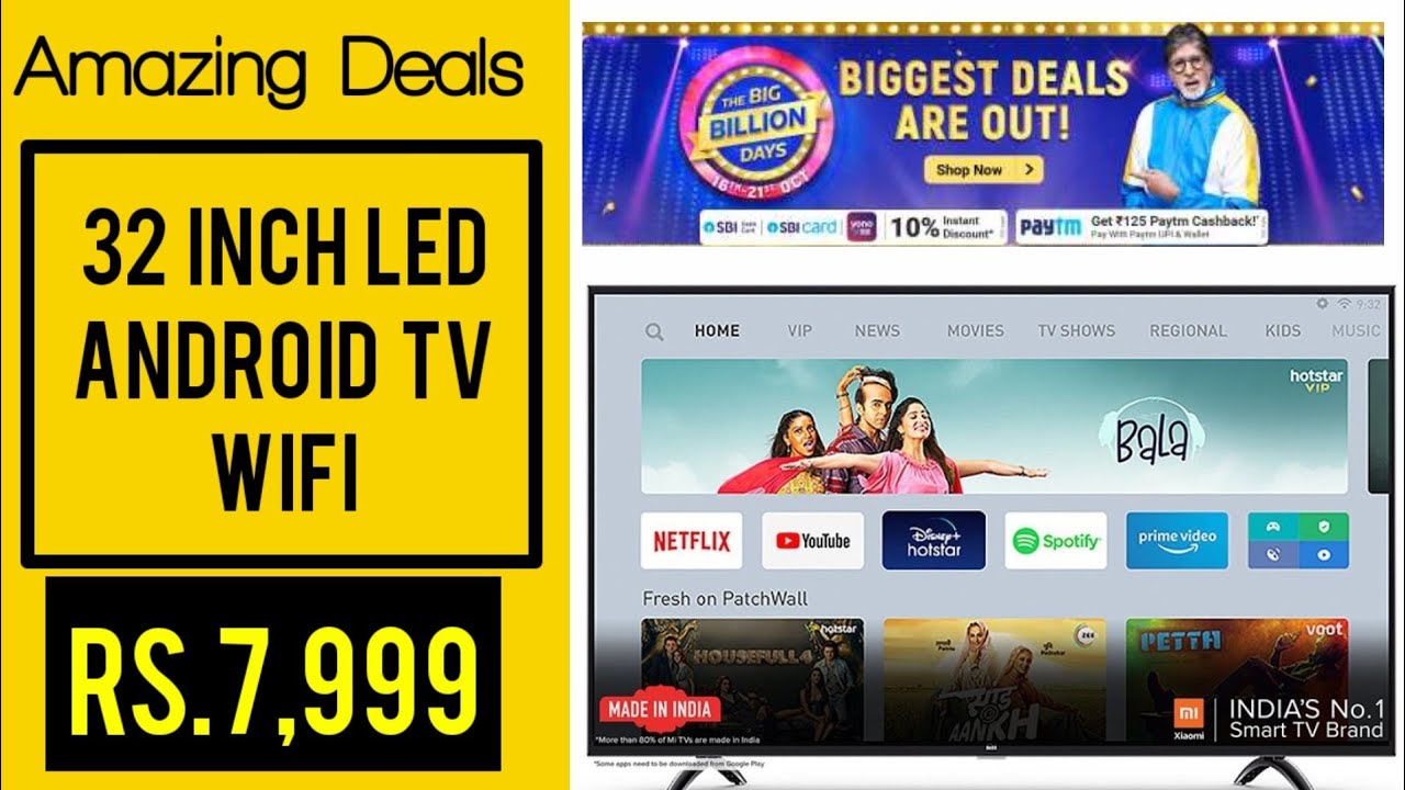 Top 5 best 32 inch LED Smart tv in flipkart sale 2020 best android smart tv under 15000 in