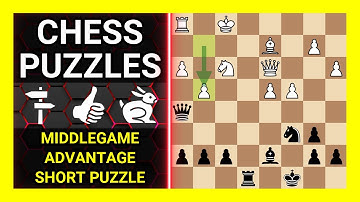 Chess Puzzles to Practice. Themes: Middlegame, Advantage, Short puzzle. Learn Chess
