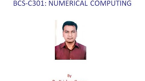 Numerical Computing Lecture Part 1 (Full Lecture Series)