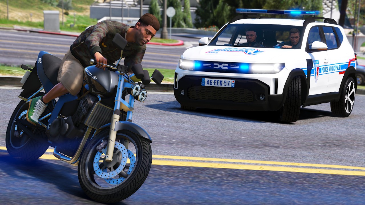 UN MOTARD PREND TOUT LES RISQUES POUR FUIR LA POLICE | GTA 5 LSPDFR
