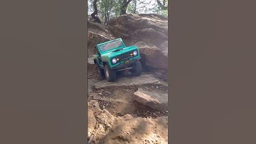 AXIAL SCX10iii EARLY FORD BRONCO ROCK LEDGE #rc #hobby #rccrawler #music #shorts