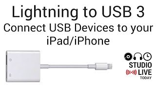  SCICNCE Lightning to USB 3.0 Camera Adapter Compatible with  iPhone iPad, iPhone USB Adapter with 2 USB 3.0 and 1 Charging Port, No  Application, Plug and Play (White) : Electronics