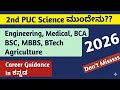 Career Options After 2nd PUC Science 2026| Engineering, Medical, DEGREE| Career Guidance in Kannada