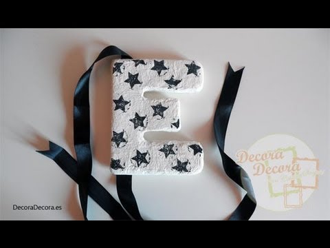 Cómo hacer letras para decorar. youtube