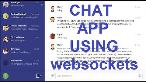 Chat application using node.js express Websockets and socket.io