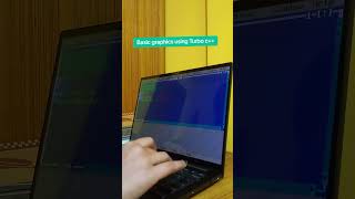Learning basic graphics using Turbo C++ #studytok#turboc++#learning