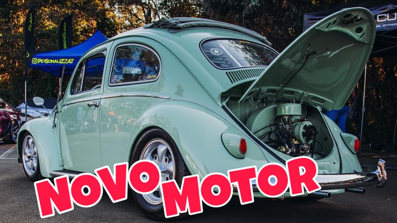 PINTEI O MOTOR DO MEU FUSCA 1962 ASPIRADO 1959 CC A AR