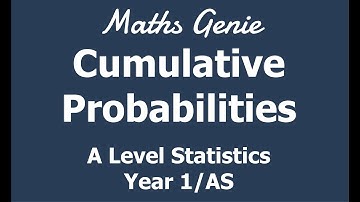 Cumulative probabilities