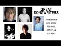 GREAT SONGWRITERS: PAUL SIMON RON MAEL LOU REED BOB DYLAN & JOHN LENNON