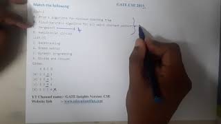GATE CSE 2015 Q ||Algorithms || GATE Insights Version: CSE