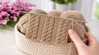 Üç Günde Yelek Örün Kolay İki Şiş Örgü Yelek Model Desen