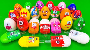 Rainbows Eggs 🌈 Transforming Numberblocks Ice Cream with Rainbow SLIME Colorful! Satisfying, ASMR