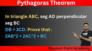 In Triangle Abc, Seg Ad Perpendicular Seg Bc Db 3Cd. Prove That 2Ab2 2Ac2 Bc