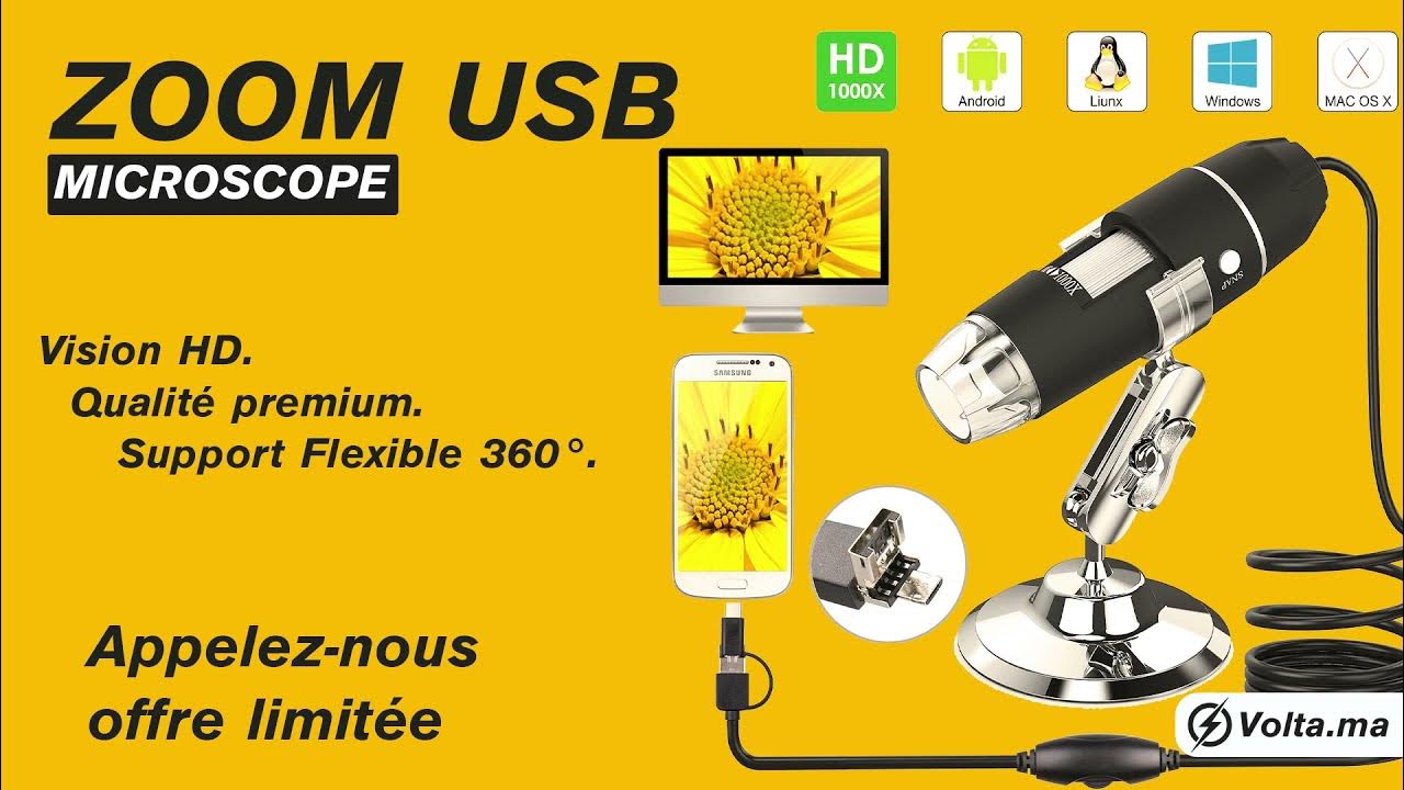 Digital Microscope USB Zoom 1000X (Volta Meilleur Prix au Maroc) 