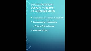 Decomposition Design Patterns in Microservices #softwarearchitect #microservicestutorial